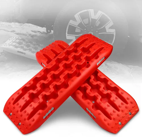 Vista 10 de XPV AUTO Tablas de tracción para pistas de recuperación, escalera de neumáticos, alfombrilla 4WD para arena y lodo de nieve todoterreno 4X4 (negro)