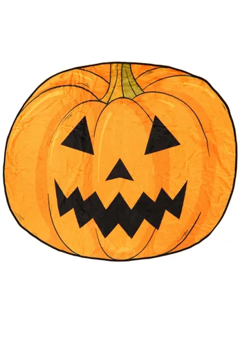 Vista 3 de Manta Cómoda en Forma de Calabaza para Halloween Multicolor