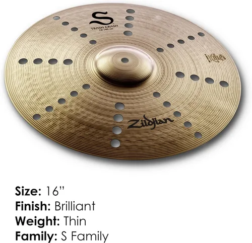 Vista 2 de Zildjian Platillo de choque de basura S16TCR de 16" S