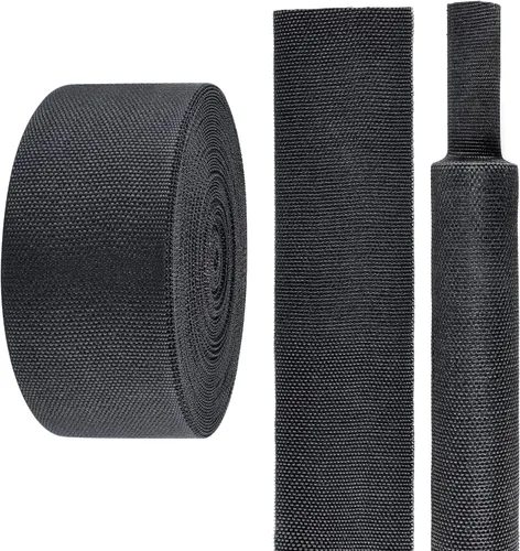Vista 42 de Tubo de tela trenzada termorretráctil 2 en 1, ajuste ideal para manguera/cable/alambre de forma irregular (1-1/8 pulgadas, 14 pies)
