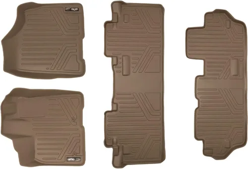 Vista 42 de MAXLINER - Juego de tapetes de piso de ajuste personalizado de 3 filas para Toyota Sienna 2011-2012