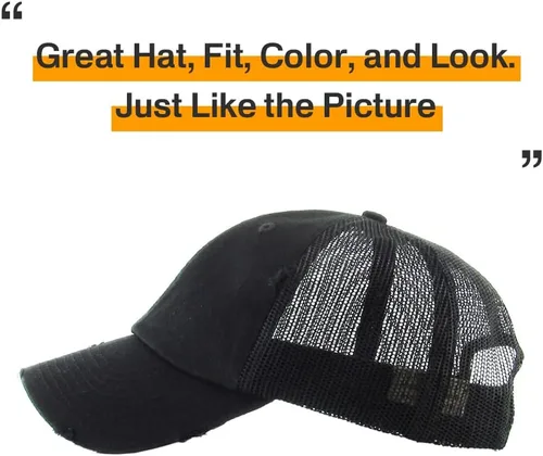 Vista 4 de KBETHOS - Gorra de béisbol ajustable, de algodón desgastado, vintage, unisex, estilo polo, camionero, para papá