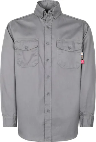 Vista 14 de KONRECO Camisas FR para hombre, 6.5 onzas, ligeras, uniformes de trabajo, resistentes al fuego, para soldar, repelente al agua y a las manchas