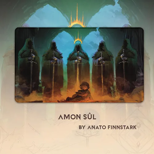 Vista 3 de Emerald Phoenix (cosida) – Alfombra de juego MTG – Compatible con Magic the Gathering Playmat – Play MTG, YuGiOh, TCG – Diseños artísticos
