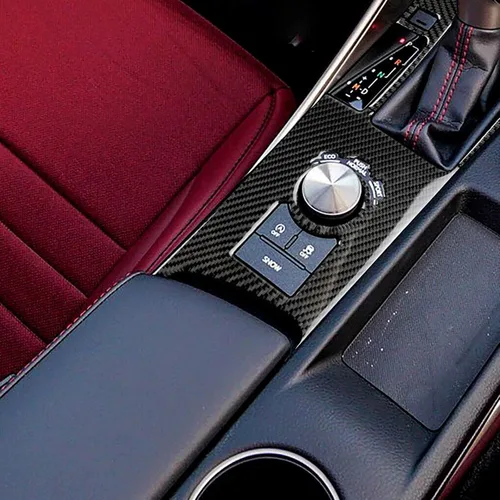 Vista 8 de x xotic tech Cubierta del panel de palanca de cambios de la consola central, fibra de carbono suave auténtica, compatible con Lexus IS250 2014 2015