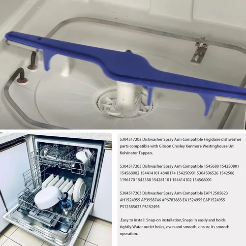 Vista 6 de 1545680 5304517203 Brazo de pulverización inferior para lavaplatos Compatible con Frigidaire Kenmore Piezas de repuesto EAP12585623 1545680