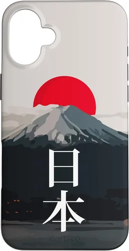 Vista 22 de Funda para iPhone 16 Mt Fuji (Fujisan), Sun y Kanji japonés