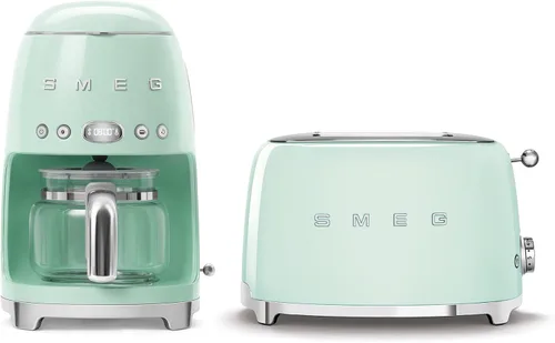 Vista 11 de Smeg Paquete de cafetera de goteo retro y tostador de 2 rebanadas (negro)