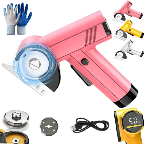 Vista 10 de Rechargeable High-Speed Cardboard Cutter, Cordless Electric Scissors, Automatic Cardboard Box Cutter with Safety Lock, 4-Speed Adjustment, Rotary