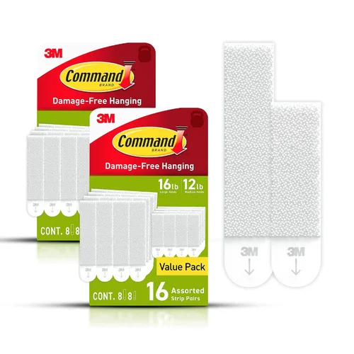 Vista 11 de Command 15 & 10 lb Assorted Picture Hanging Strips, 28 Pairs (56 Strips) (Pack of 2)