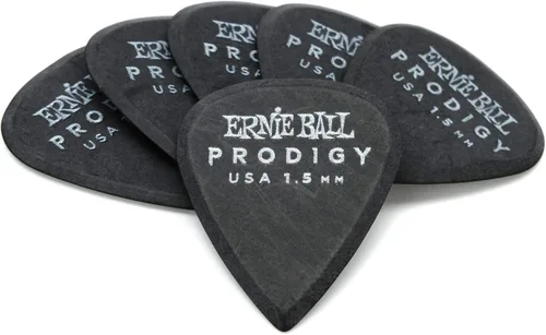 Vista 11 de Ernie Ball Prodigy Púas para guitarra, escudo grande, negro 1.5mm, paquete de 6 (P09332)