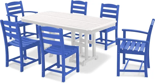 Vista 9 de POLYWOOD® La Casa Café - Juego de comedor, Aruba/Blanco