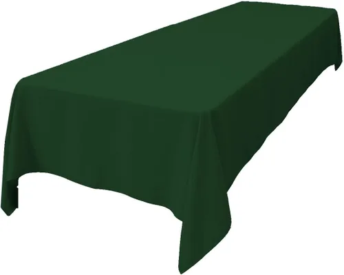 Vista 187 de LA Linen Mantel rectangular lavable de popelín de poliéster, resistente a las manchas y a las arrugas, cubierta de mesa 60x84, mantel de tela