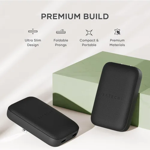 Vista 7 de Satechi OntheGo - Cargador de pared de 67 W con 2 puertos de carga rápida USBC PD y cable USB4 V2 Pro (3.9 ft/3.9 pies) para MacBook Pro/Air, iPad