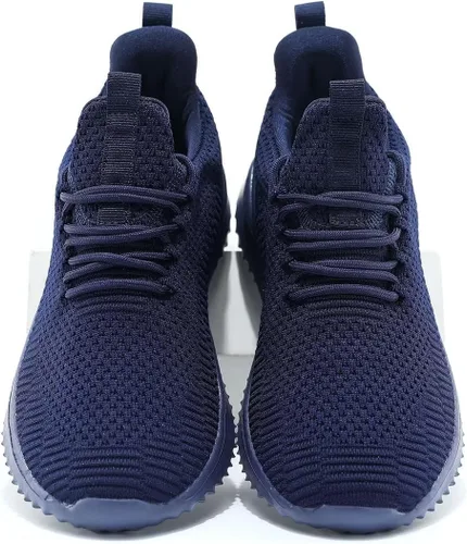 Vista 6 de Luogoks Tenis de correr para hombre, ligeros, informales, sin cordones, para caminar, gimnasio, deportes a la moda, zapatos deportivos