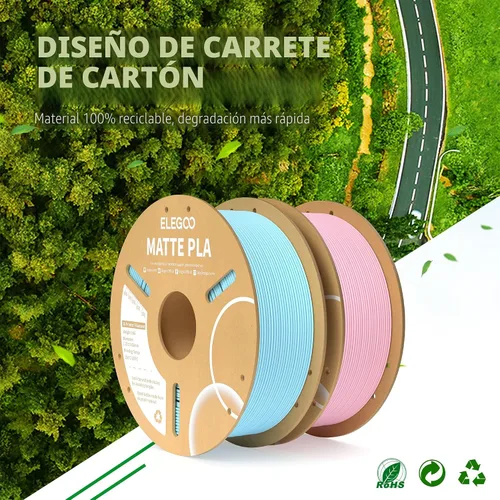 Vista 6 de ELEGOO Paquete de filamento de impresora 3D PLA mate 22 lbs 0.07 in