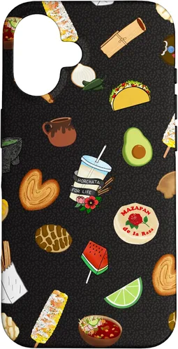 Vista 31 de Funda para iPhone 14 Pro Black Antojitos Mexican Food Latino Tacos Pan Dulce