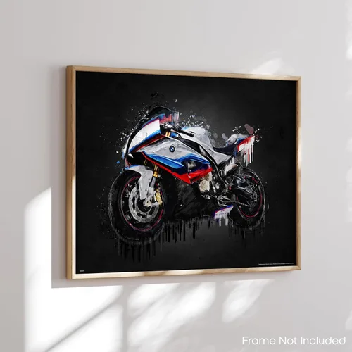 Vista 4 de Inspirational Wall Art Co. - Abstracto CBR - Sportbike Honda Motocicleta Retro Shop Garage Biker Regalo Motivación Citas Pósters - Impresión