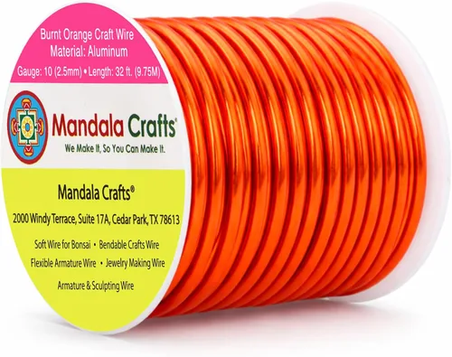 Vista 342 de Mandala Crafts - Alambre de aluminio anodizado de calibre 22 para hacer joyas - 137.2 m de alambre flexible surtido y coloreado - Doble para bonsái