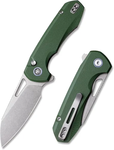Vista 11 de RT-Camel - Cuchillo de bolsillo plegable, hoja de acero D2 de 3.1 pulgadas, mango G10 Dorado