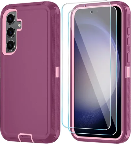 Vista 19 de ONOLA Funda para teléfono Samsung Galaxy S24 FE con protector de pantalla HD, funda para teléfono de servicio pesado resistente a golpes y caídas