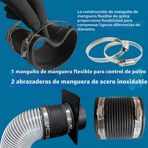 Vista 5 de Puertos de conector de manguera flexible de control de polvo de 4 pulgadas 70149 para manguera de recolección de polvo de carpintería de 4 pulgadas