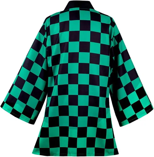 Vista 3 de Conjunto de aretes y bata larga tipo kimono para cosplay