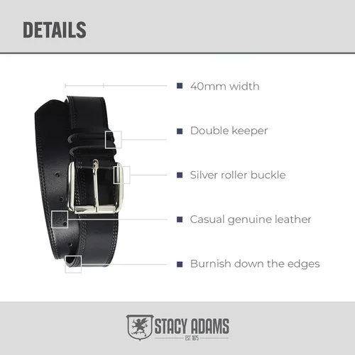 Vista 3 de Stacy Adams mens Casual Belts