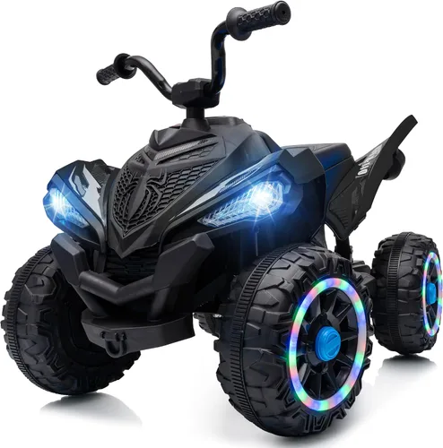 Vista 8 de Hikiddo Spider 24V Kid ATV, ATV eléctrico 4 ruedas para niños 3-6 con ruedas LED Verde