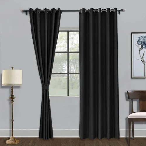 Vista 25 de Fcosie Cortinas opacas de lino de 50 pulgadas de ancho x 63 pulgadas de largo, paneles de cortina con ojales para sala de estar, dormitorio, baño