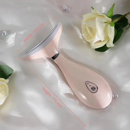 Vista 4 de VRAIKO Lily - Masajeador facial de cuello, masajeador de belleza para rejuvenecimiento de la piel, herramienta de spa facial 3 en 1, levantamiento