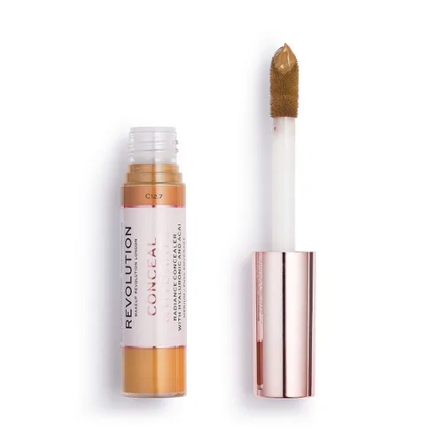 Vista 2 de Makeup Revolution Corrector para ocultar e hidratar, cobertura completa y acabado mate, C15 para tonos de piel oscuros, vegano y libre de crueldad
