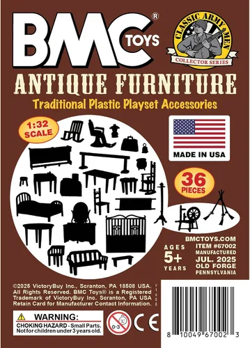 Vista 7 de BMC Classic Marx - Muebles antiguos – 36 piezas de casa de muñecas de plástico accesorios