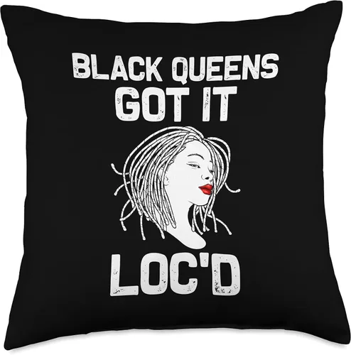 Vista 4 de Cute Afro Hairstyle Fan Proud Melanin Lady Designs Divertido regalo de rastas para mujeres, para amantes de las rastas del cabello, 16 x 16