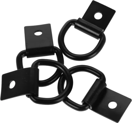 Vista 6 de 4pcs Heavy Duty Trailer D Rings Tie Down Anchors Hooks for Truck Bed Cargo Securing with Mounting Hardware, Utility Trailer Tie Downs for Hitch and