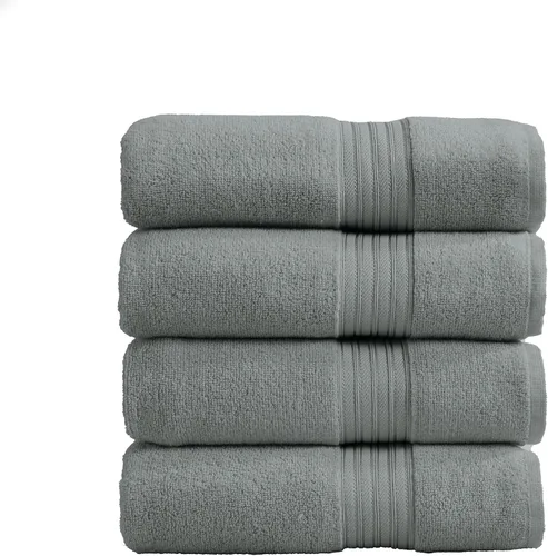 Vista 7 de Great Bay Home Juego de 6 toallas de mano color gris, 100% algodón hilado en plumas, juego de 6 toallas de mano de 26 x 16 pulgadas, toallas
