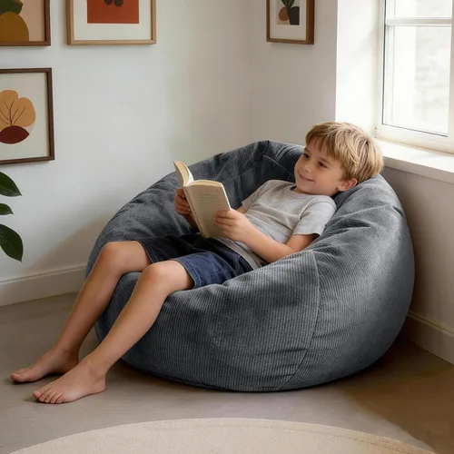 Vista 10 de LPMOERA Puf de espuma viscoelástica para niños/adolescentes con relleno redondo para niños, para sala de estar, dormitorio, dormitorio