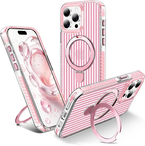 Vista 102 de Funda para iPhone 11 con soporte giratorio de 360°, color negro