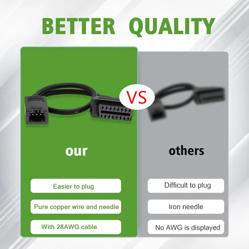 Vista 4 de Adaptador OBD1 a OBD2 para Honda Cable de 3 Pines, Compatible con Vehículo Honda Cable Adaptador de Conector Diagnóstico de 3pines Obd1 a 16pines