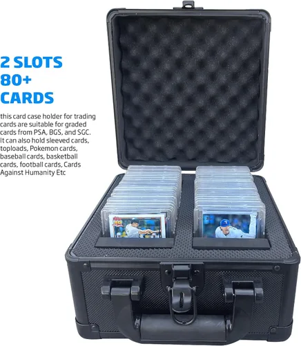 Vista 4 de EASYGO PRODUCTS Caja de almacenamiento de tarjetas graduadas Premium Trading Sports Card BGS PSA SGC GMA vitrina divisores de espuma béisbol, 2