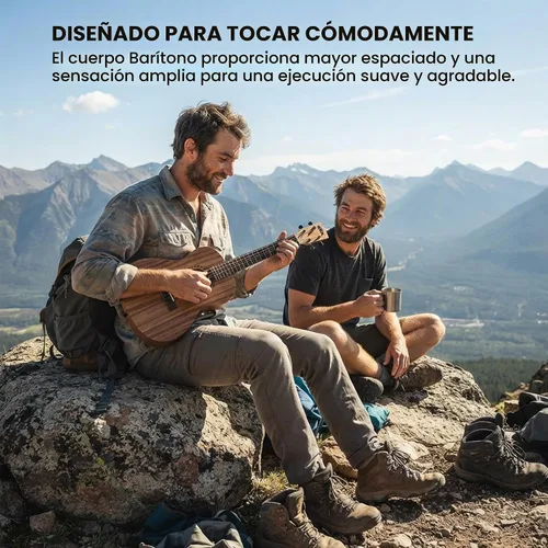 Vista 6 de Kala Ukelele barítono de teca KA-TEAK-B