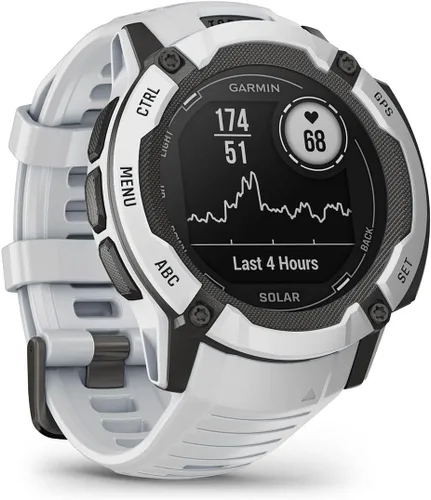 Vista 8 de Garmin Instinct 2X Solar (Whitestone) - Paquete de reloj inteligente con GPS resistente, GNSS multibanda, monitoreo de salud 247, notificaciones