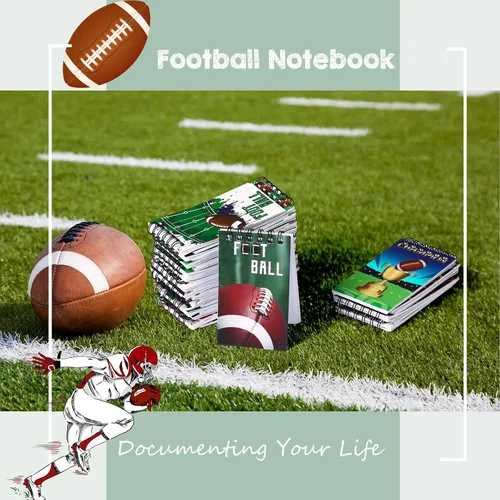 Vista 6 de Faccito 32 mini bloc de notas deportivos, baloncesto, béisbol, fútbol, fiesta, recuerdos, bolsas de regalo, bloc de notas en espiral, mini cuadernos