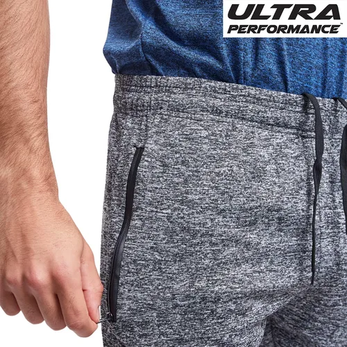 Vista 3 de Ultra Performance 3 Pack Athletic Tech Mens Joggers, Track Sweatpants for Men with Zipper Pockets