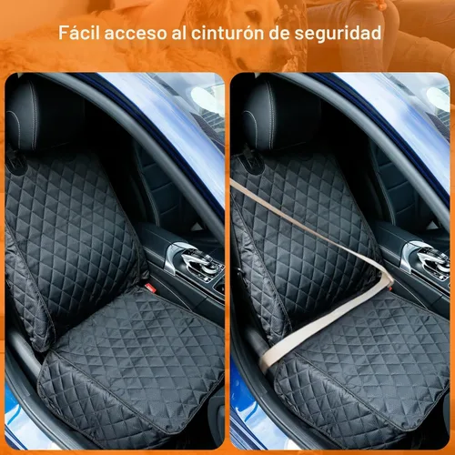 Vista 6 de PETICON Funda impermeable para asiento delantero de automóvil, 2 unidades Negro