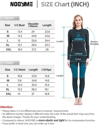Vista 5 de Ropa interior térmica para mujeres Long Johns para mujeres, capa base para mujeres, en climas fríos