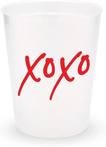 Vista 7 de WEDDINGSTAR Vasos personalizados de plástico esmerilado para fiestas, Aloha Beaches - Juego de 8