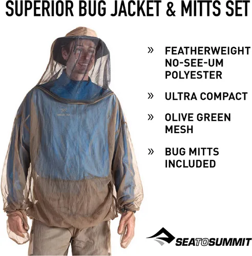 Vista 2 de Sea to Summit Bug Jacket & Mitts - Pequeño verde oliva