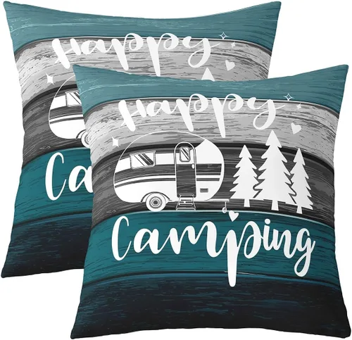 Vista 10 de Funda de almohada reversible con estampado para cama o sofá, decoración de coche de campamento, funda de cojín decorativa de granja occidental de 16