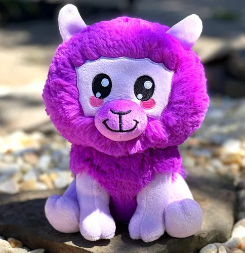 Vista 4 de Bleacher Creatures Kuricha - Peluche de 6 pulgadas con diseño de llama, suave inspirado en Chibi